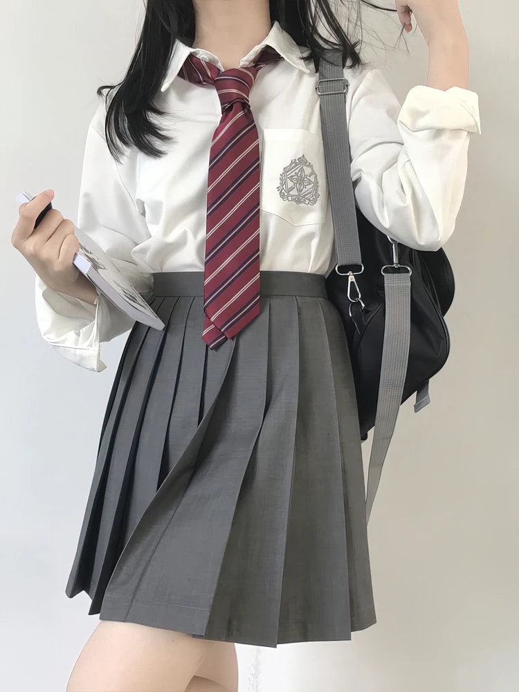 일본 학교 흰색 셔츠 여성 자수 빈티지 고딕 로리타 블라우스 화이트 탑 스위트 오버 사이즈 캐주얼 셔츠 레이디 한국어 New