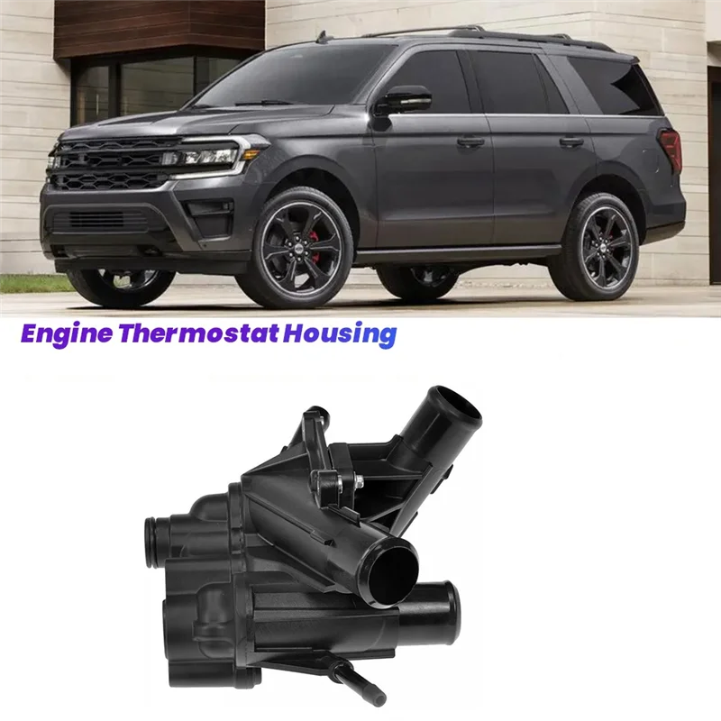 Engine Coolant Thermostat Housing Assembly HL3Z-8A586-B For Ford Expedition F-150 Navigator Lobo 2017-2021 HL3Z- 8A586-A