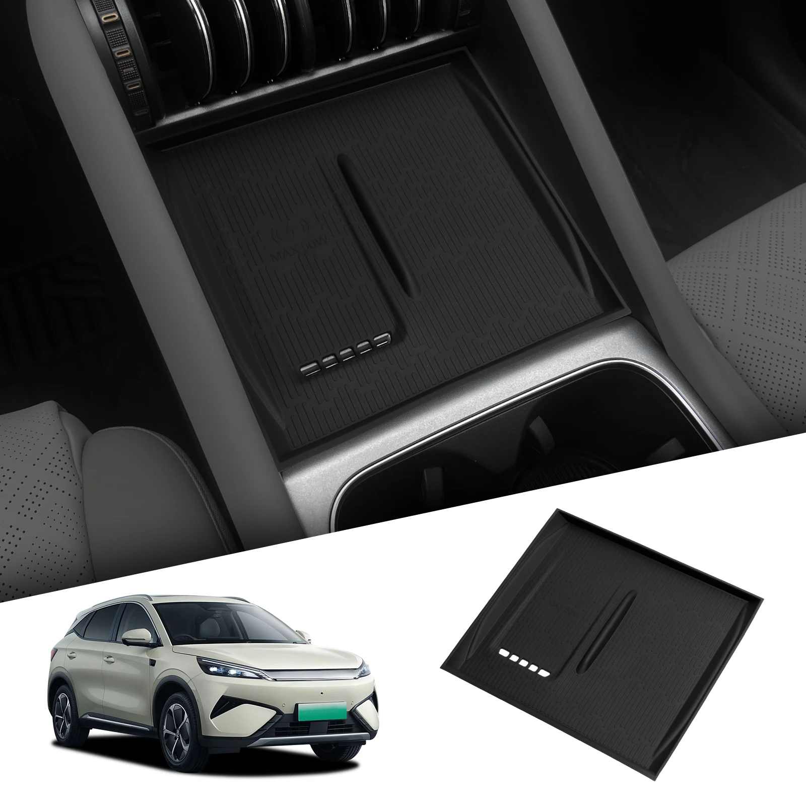 

Для BYD ATTO3 ATTO 3 YUAN PLUS 2025 2026: Защитный коврик от грязи, беспроводная зарядка, противоскользящий коврик, аксессуары для салона автомобиля