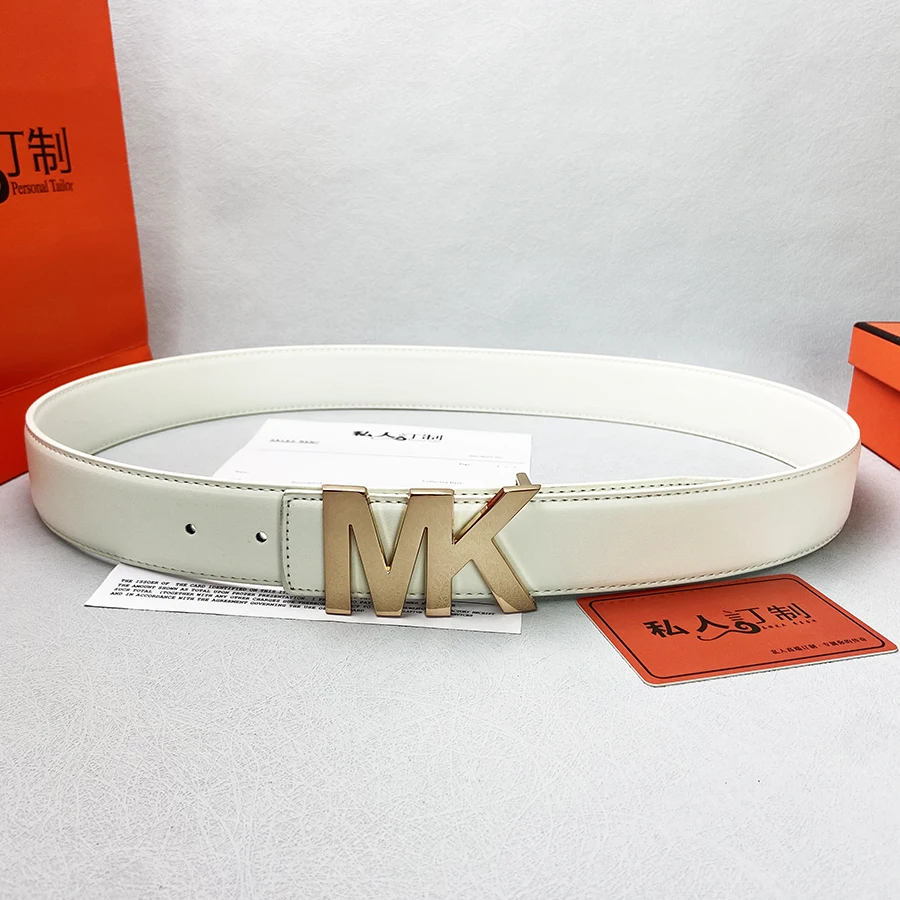 حزام رسمي للرجال Premium 2025 - حزام من الجلد الطبيعي باللون الأزرق الداكن مع إبزيم فضي مصقول + طقم عرض برتقالي