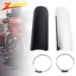 For Harley Honda Yamaha Motorbike Muffler Protector Guard Motorcycle Exhaust Pipe Heat Shield Cover Universal Accessories