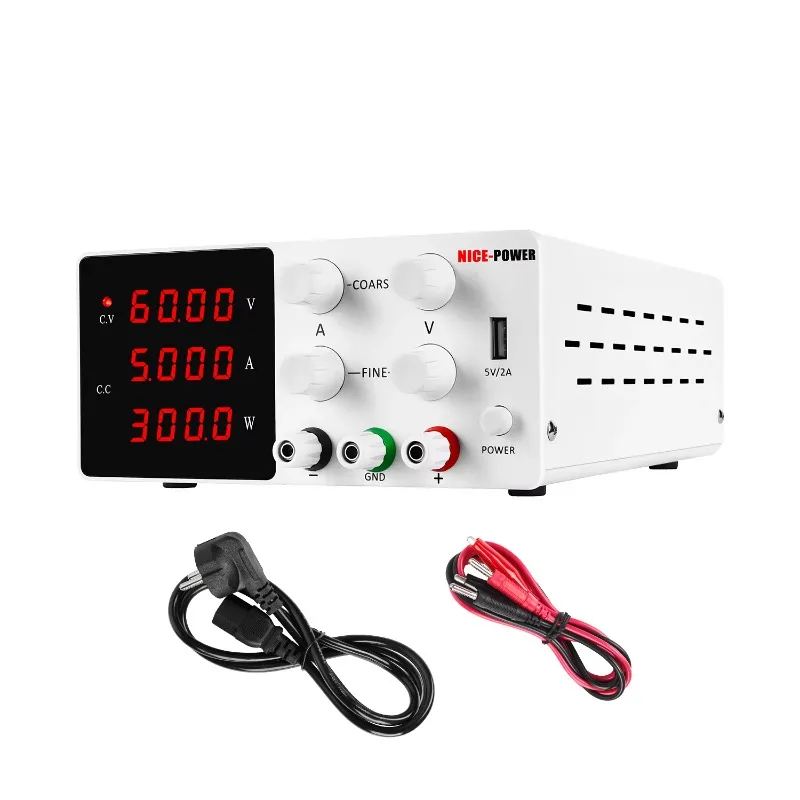 

POWER SPS-W605 60V 5A 300W Adjustable DC Power Supply Maintenance Source for Phone Repair 220V Input 50Hz Output Frequency