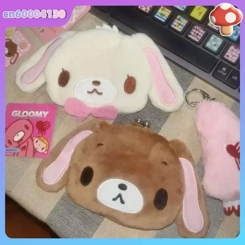 Kawaii japonês sugarbunnies mascote mini bolsa de moedas bonito saco de armazenamento com zíper meninas batom saco casal presente