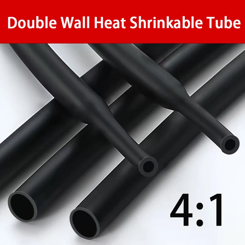 

4:1 Heat Shrink Tube with Glue Polyolefin Shrinking Assorted Heat Shrink Tube 4-30mm Wire Cable Sleeving Tubing