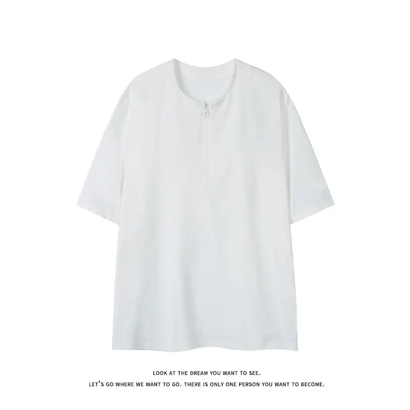 Mens Vintage American Style Round Neck Slim Fit Casual T Shirt Comfortable Top