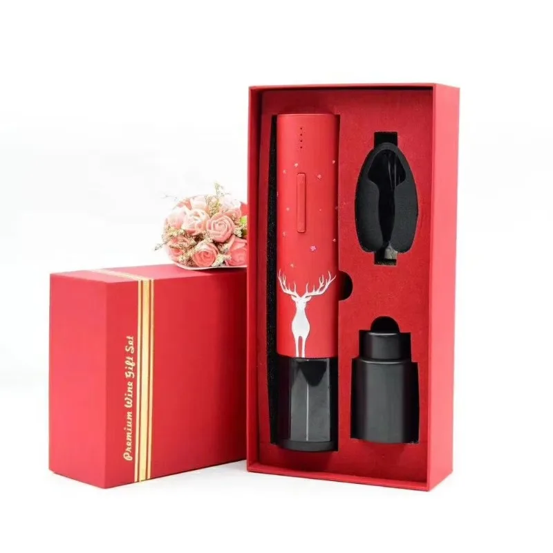 

New USB rechargeable electric bottle opener Christmas gift set bottle opener