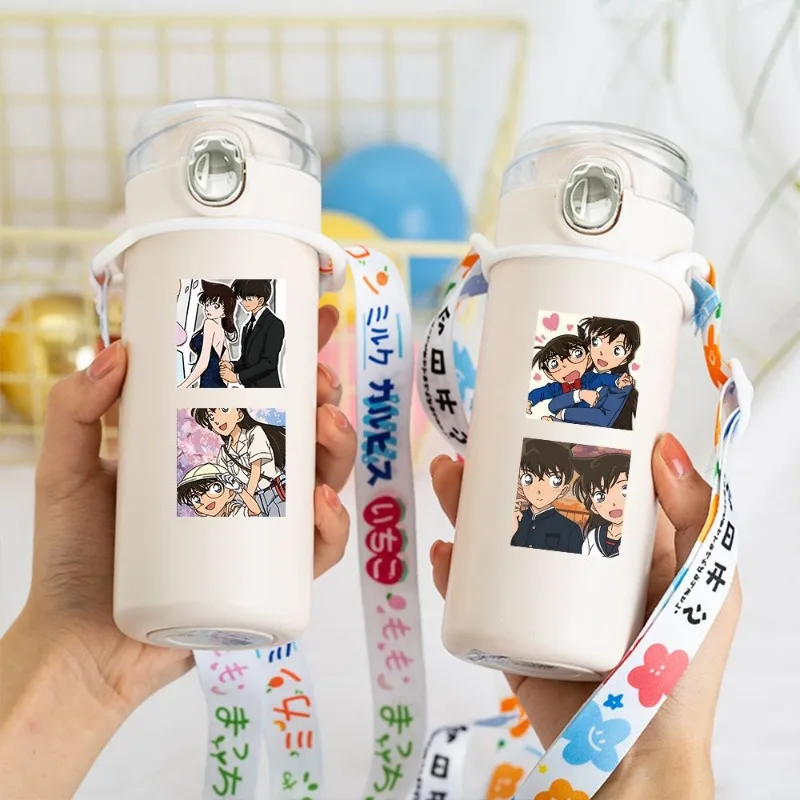 Nueva mercancía de anime de Detective Conan, pegatinas de sello de dibujos animados de personajes bonitos, pegatinas creativas DIY para garabatos, calcomanías decorativas, juguetes