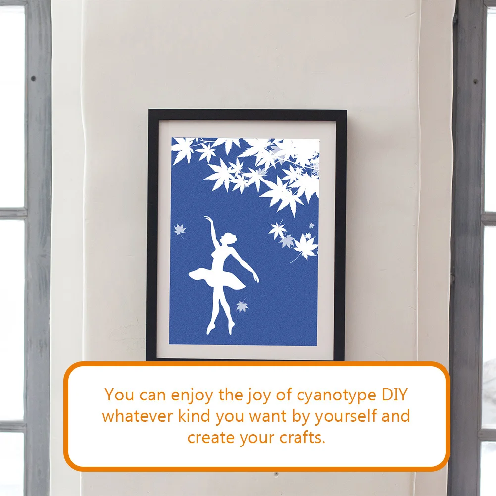 

1 Set A5 Cyanotype Sun Activated Printing Diy Material For Art Craft Sun Print Solar Paper Crafts Making Material Office Paper