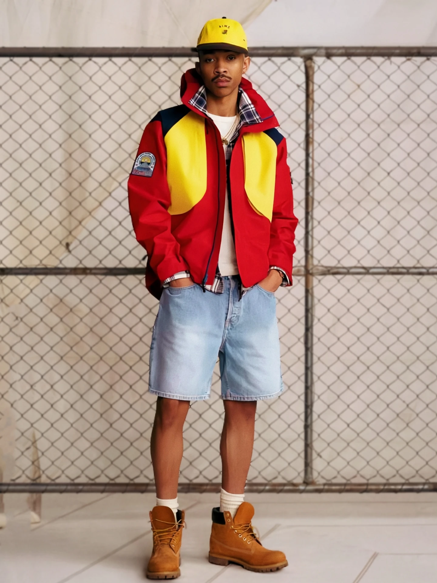 

Waed American Street Sle Denim orts Casual High Street INS Trendy AIME Simple Mid-Calf Length Straight Leg Jeans