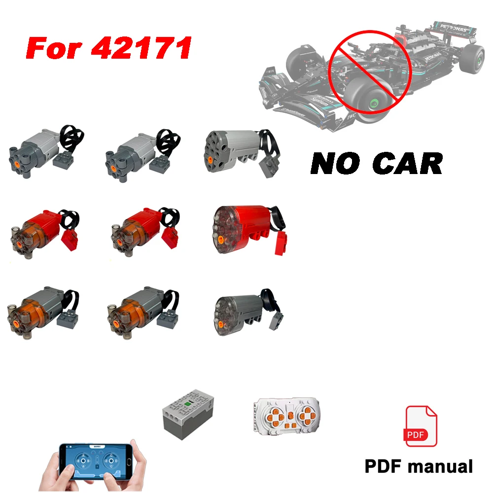 NEW App Control Technical Power Function Motor Parts 42171 F1 W14 E Performance APP Programing Car RC Li-Battery Building Blocks