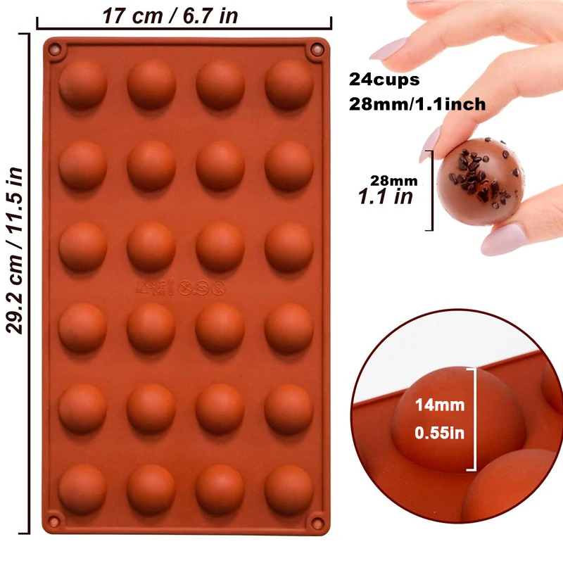Halbkugel-Silikon-Schokoladenform, halbe Kugel, Kuchenform, Silikonkuppel, Backformen, DIY, Pudding, Süßigkeiten, Gelee, Küche, Backwerkzeug