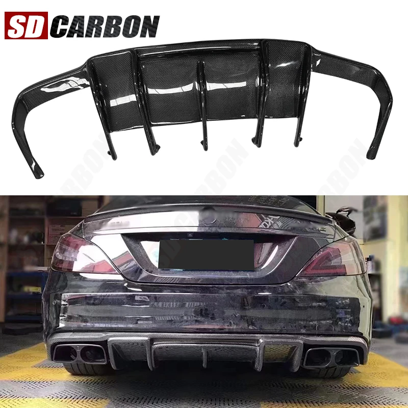 

Carbon Fiber Rear Bumper Lip Diffuser for Mercedes Benz CLS Class W218 CLS350 CLS63 AMG 2011-2018 Car Exterior body kit