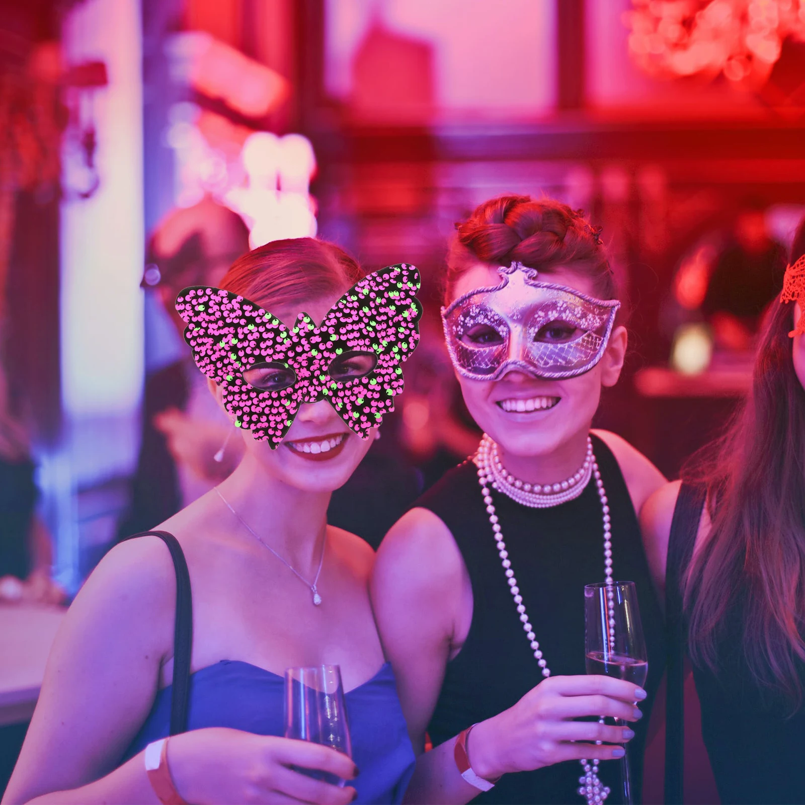 

Halloween Masquerade Masks Butterfly Plastic Women Party Decorative Cosplay Lightweight Fits All Sizes Elegant