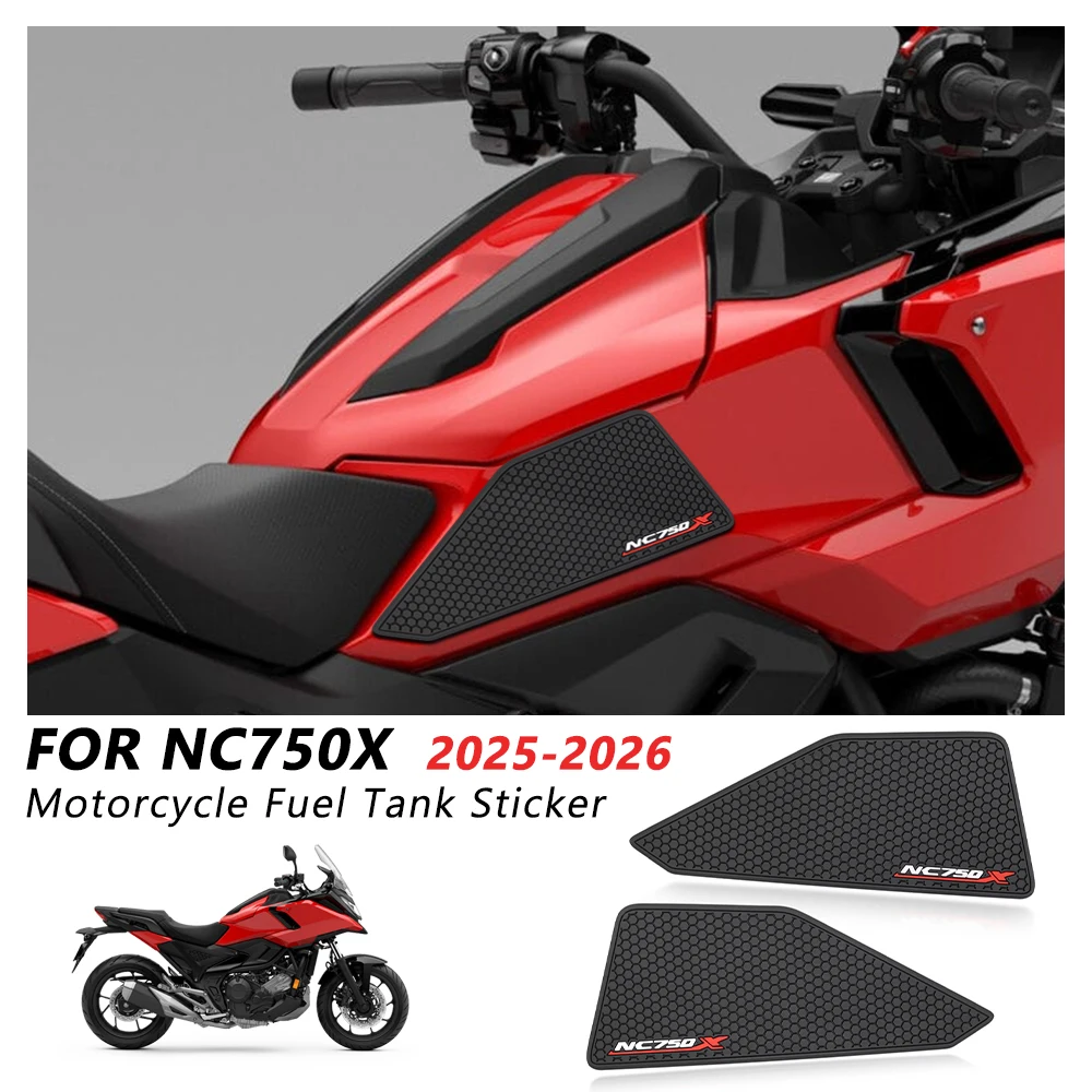 

Для Honda NC750X 2026, NC 750X, NC 750 X 2025: Накладки на бак мотоцикла, боковые противоскользящие наклейки, наклейки-грипсы для коленей, аксессуары