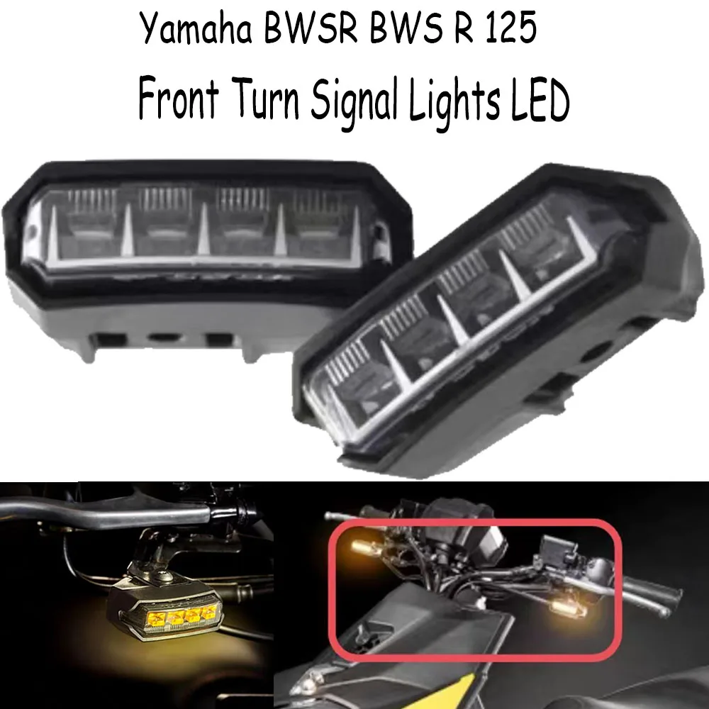 Para Yamaha BWSR BWS R 125 luces de señal de giro delanteras luces direccionales delanteras LED luces de circulación diurna