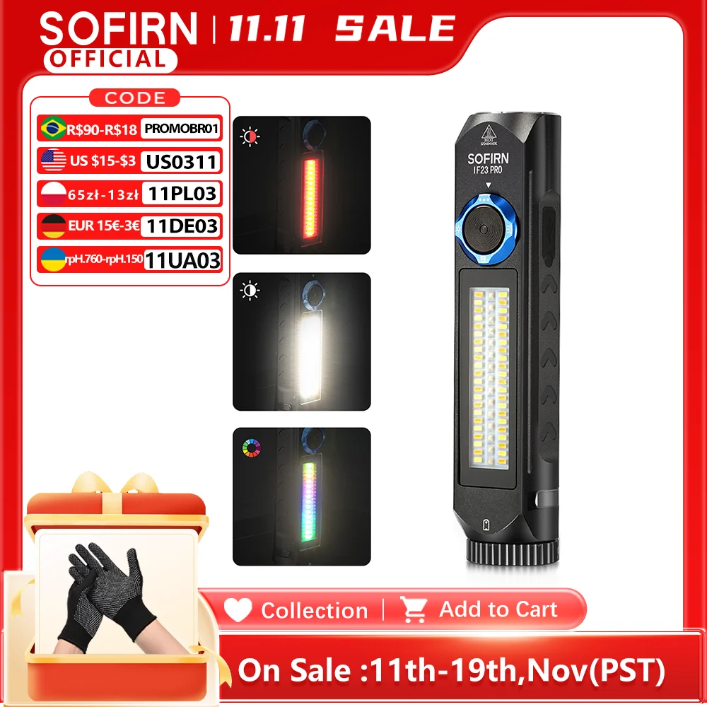 yZ[zSofirn IF23 PRO RGBCg 5000lm XHP70BLEDd 21700 5V 3A USB C[dg[` Εt