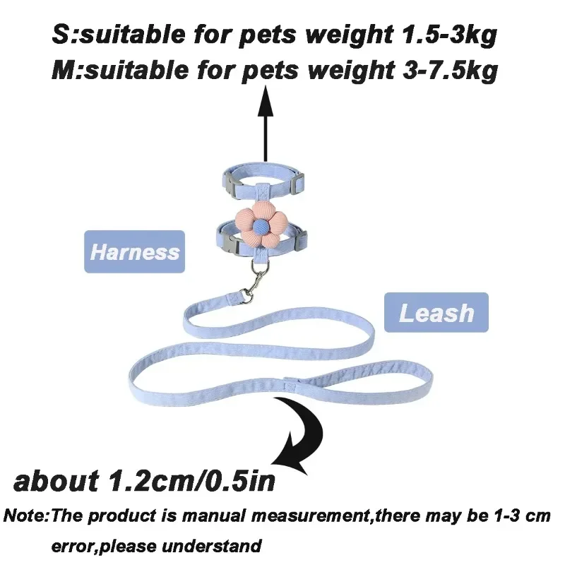 Adjustable Cat Harness And Leash Set For Small Dogs And Cats_voghion.com