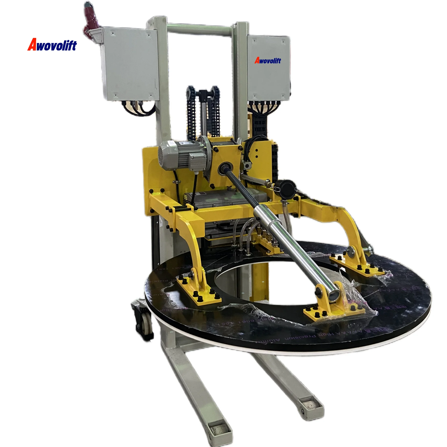 رافعة شوكية رافعة لفائف Awovolift مع دوران 90 للصلب والمعادن والألومنيوم لفائف لفة رفع التعامل مع تحميل CE 600 كجم