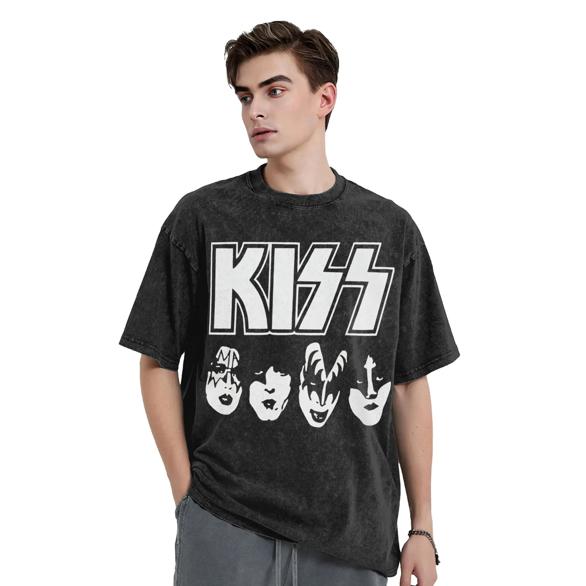 تي شيرت Rip Ace Frehley The Spaceman 1951-2025 قبلة الفرقة تي شيرت مغسول كبير الحجم موضة للرجال والنساء ملابس الشارع الشهير تي شيرت صيفي