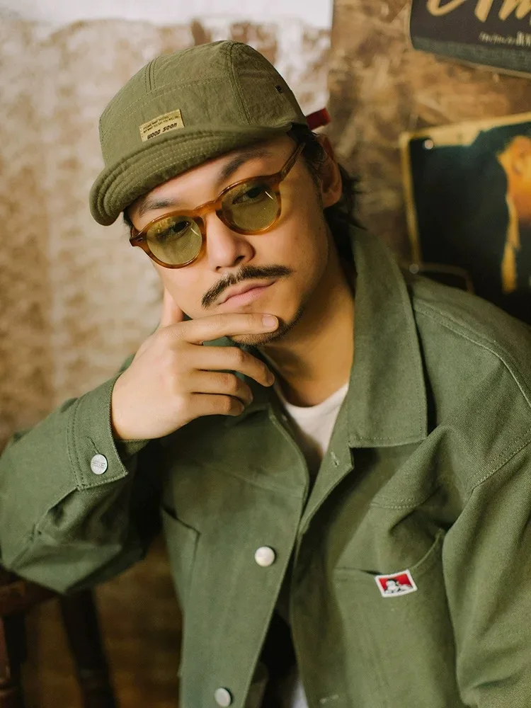 Japanische 5-Panel-Baseballmütze, schnell trocknend, atmungsaktiv, kurze Krempe, für Herren und Damen, Gesicht, kleines weiches Oberteil, Hip-Hop-Kappe, Damen-Mütze mit weicher Krempe – Detail 5