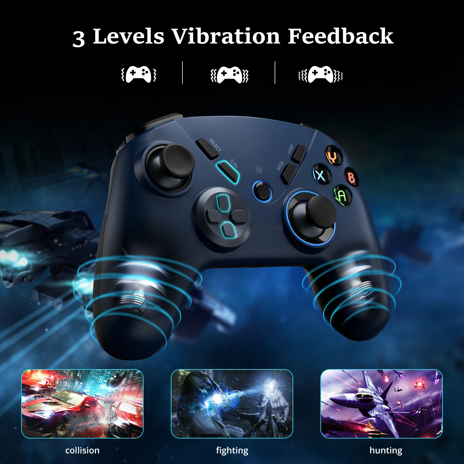 Mando inalámbrico para PC, mando Bluetooth para teléfono móvil, mando para Windows 7/8/10/11 /MacOS/iPhone/Android/Switch