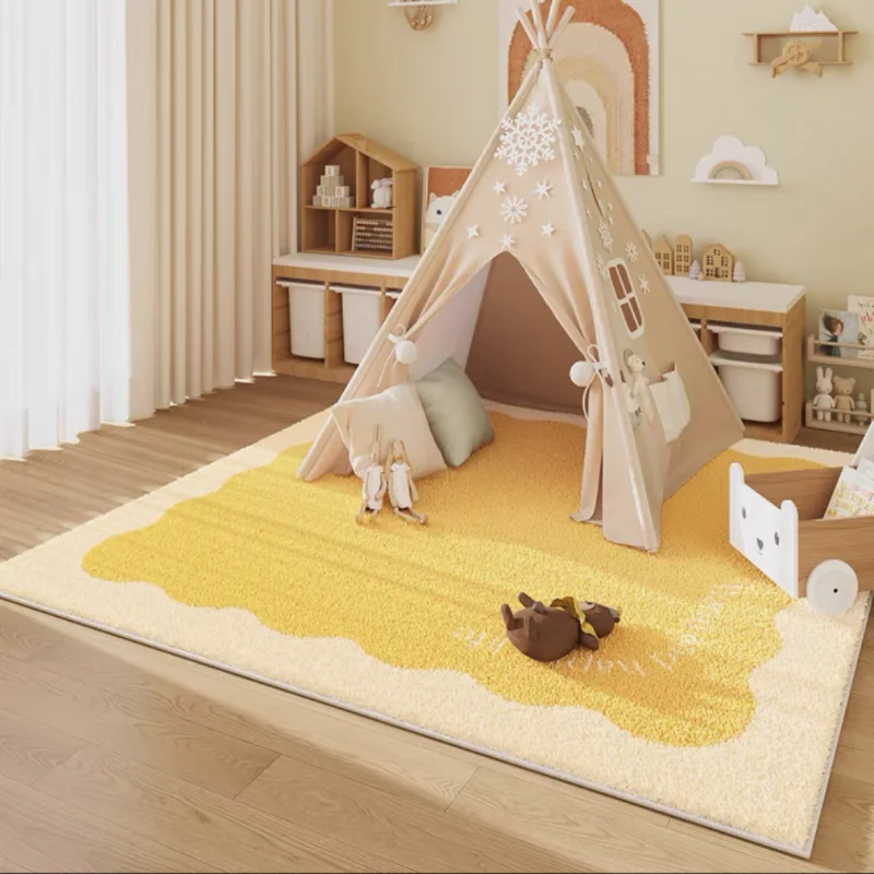 

Adorable Children's Area Rug! Features a charming color scheme. Great for creating a snug corner under the play tent.