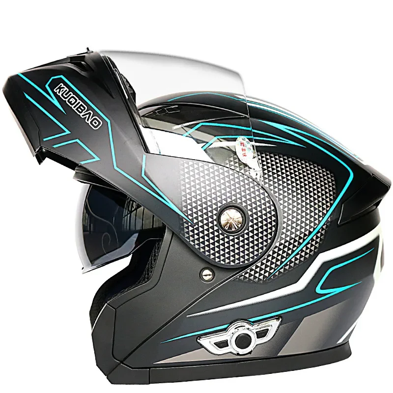 Männer Frauen Bluetooth Motorrad Helm DOT Genehmigt Flip Up Wasserdicht Längere Ausdauer Doppelte Kratzfeste Anti Nebel Visiere