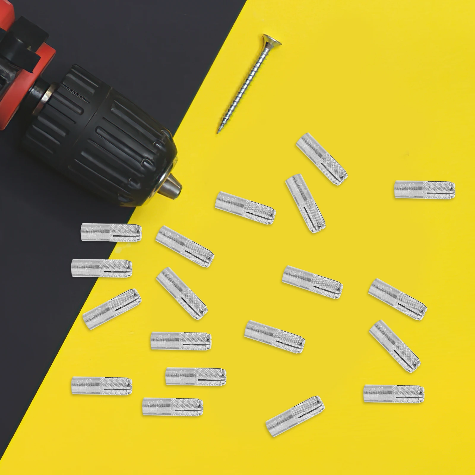 

50pcs Concrete Knurled Steel Drop In Anchors Fixing Fasteners For Machine Screws Threaded Rods Professional