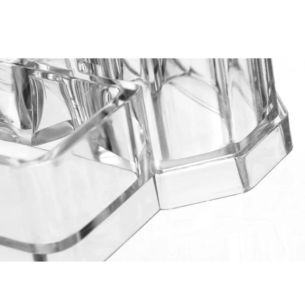 

1pc Acrylic Makeup Brush Holder Transparent Storage Case For Organizer Desktop Desk Canister Men'S Shavers Brushes