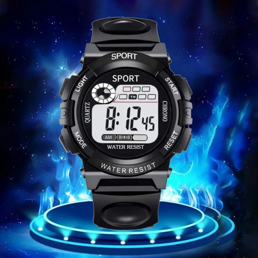 Electronic Watch, Teen Student Trend Fashion Luminous Timing Fashion Sports Outdoor Electronic Watch