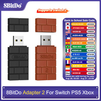 8BitDo USB Wireless Bluetooth Adapter 2 Receiver for Nintendo Switch 1, 2 PS1 Mini Windows for PS4 PS5 Xbox Series X/S Handle