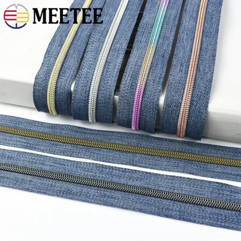 5# Plastic Zippers Tape By The Meter Garment Coil Zips Nylon Zipper for Sewing Clothes Zip Reapirt Kit DIY Backpack Accessories