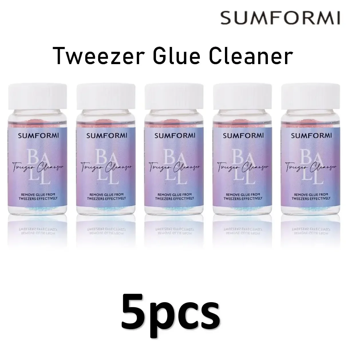 5 pz 15 ML Pinzette per ciglia Strumento di pulizia per rimozione colla per ciglia Pinzette per estensione ciglia Cleaner Estensione ciglia Forniture Gollee