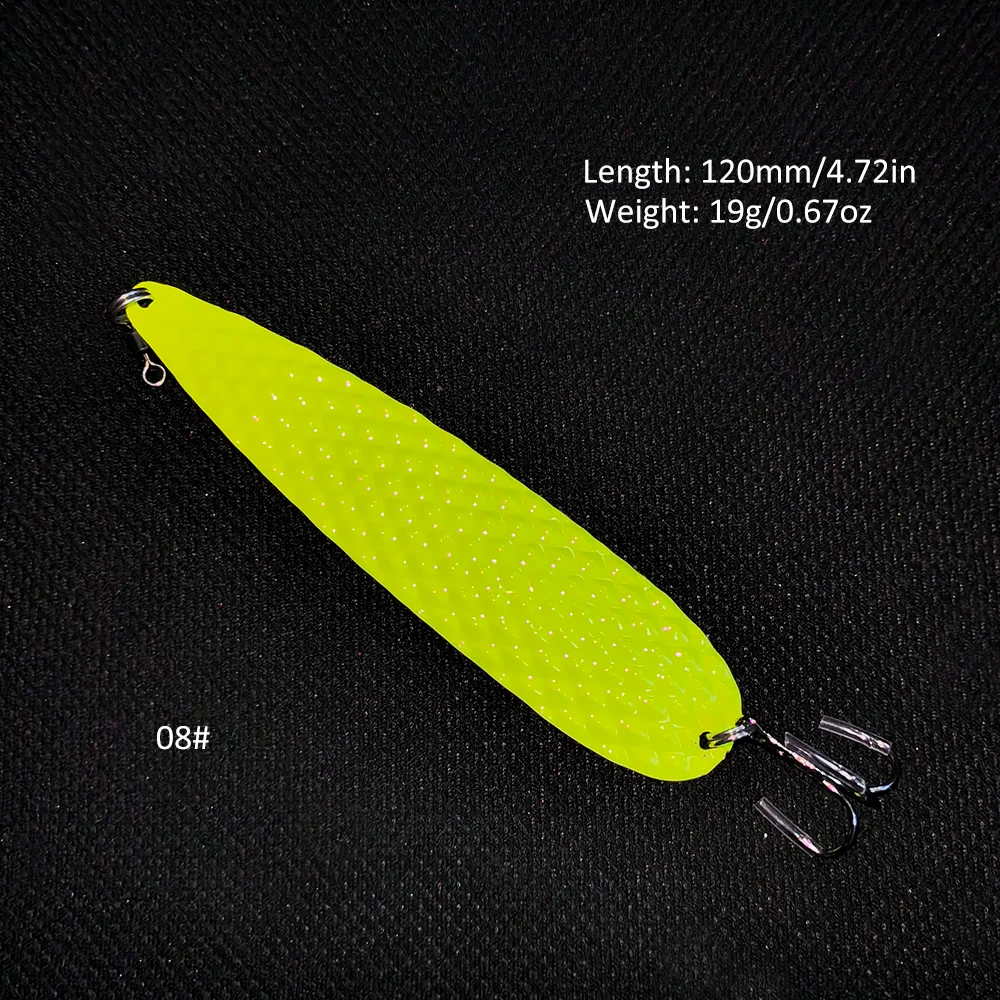 12cm/19g Angelköder Metall-Schleppköder mit Wirbeln und Blinker für Lachsangeln und Bootsangeln – Detail 7