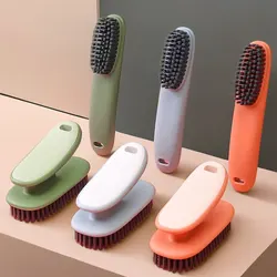 2pc Cleaning Brush Soft Bristled Shoe Brush Long Handle Brush Clothes Brush Shoe Clothing Board Brush Household Cleaning Tool