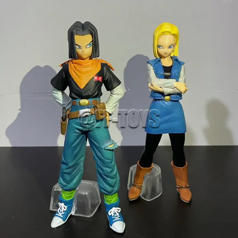 24CM Anime Dragon Ball Z Android 17 18 Figure Android 18 PVC Action Figures Collection Model Toys for Children Christmas Gifts