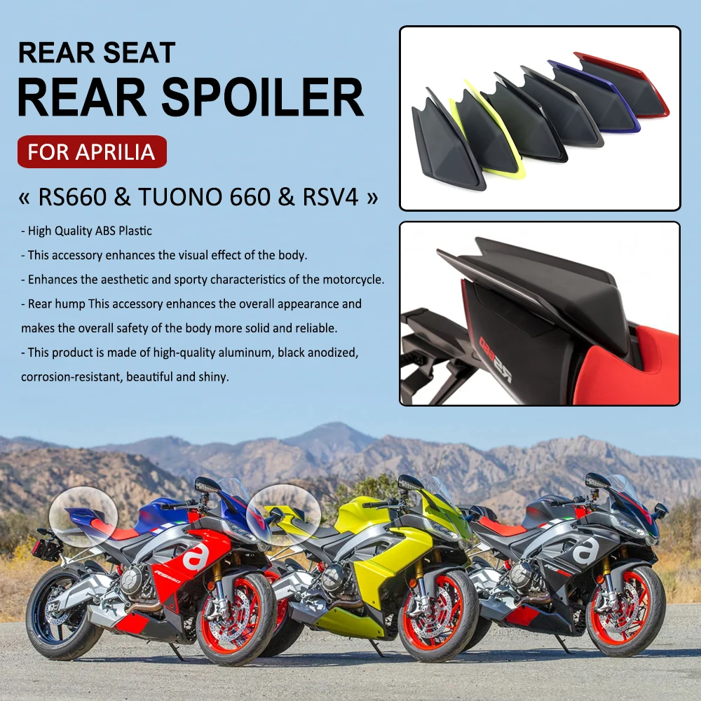 2020-2022 motocicleta passageiro traseiro pillion assento capa carenagem assento cowl hump spoiler para aprilia rs660 rs 660 tuono 66 rsv4