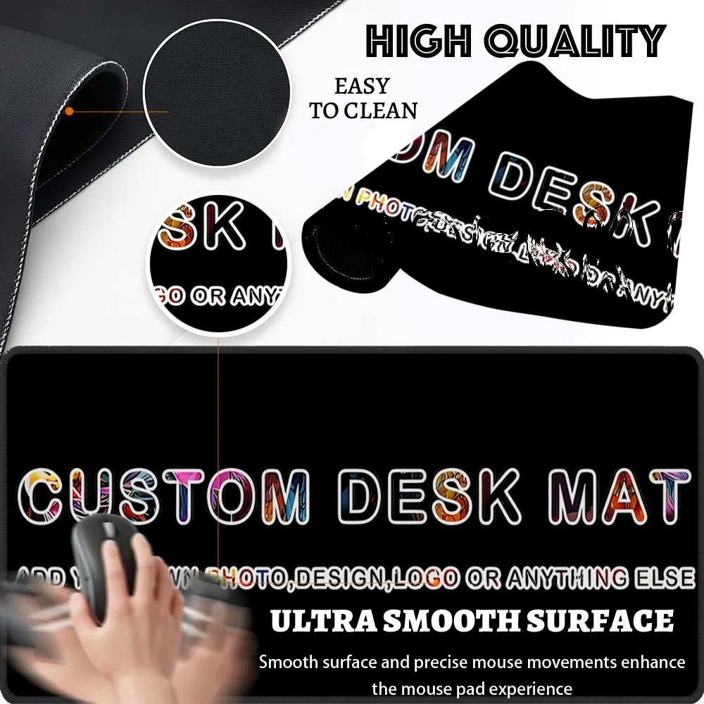 Custom Text Customizable 2D Gaming Desk Mat, Cute Xmas Thanksgiving Office Pad, Gift for Boyfriend Girlfriend Gamers