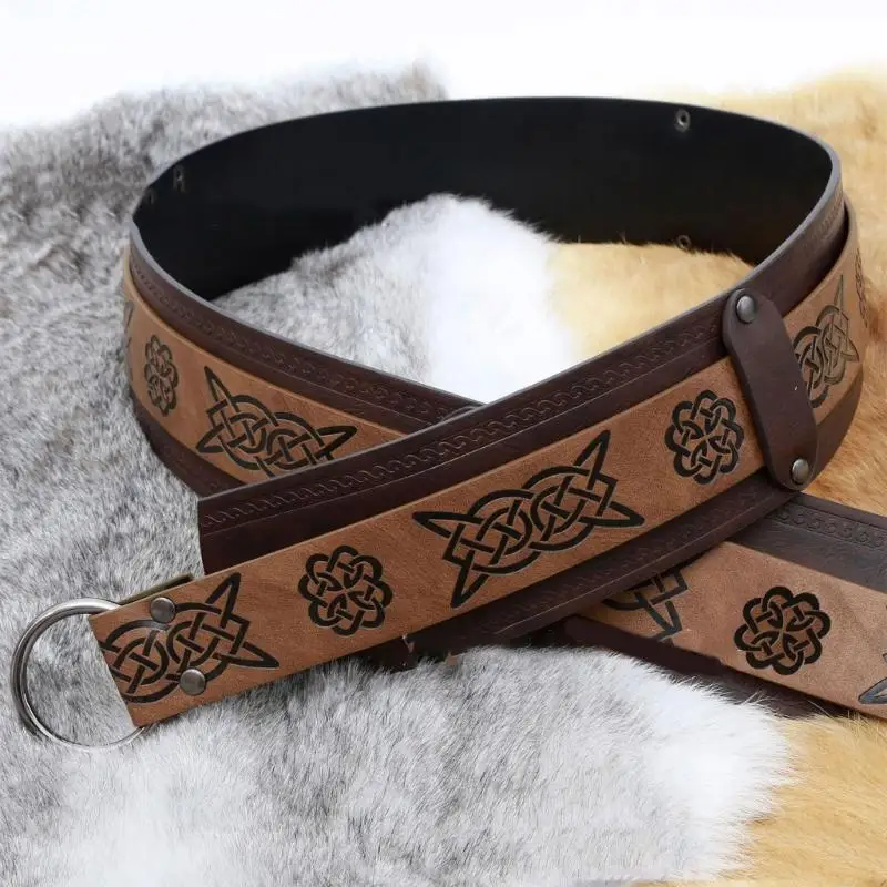 Idade Média cós na cintura perfeita para festas figurinos Cosplay Belt Belt Belt Belt Brown Cisentband L4MC