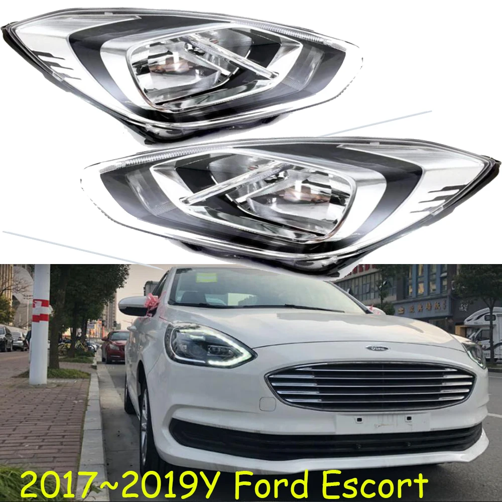 1pcs car bumper headlamp for Escort headlight 2019~2021y car accessories head lamp for Ford Escort fog light