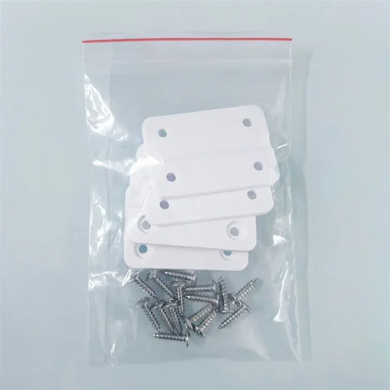 4 Stuks Witte Vervanging Plastic Scharnieren Met Schroeven Roestvrij Schroeven Onderdelen Kit Fit Voor Iglo Koelers Home Improvement Scharnieren Kit
