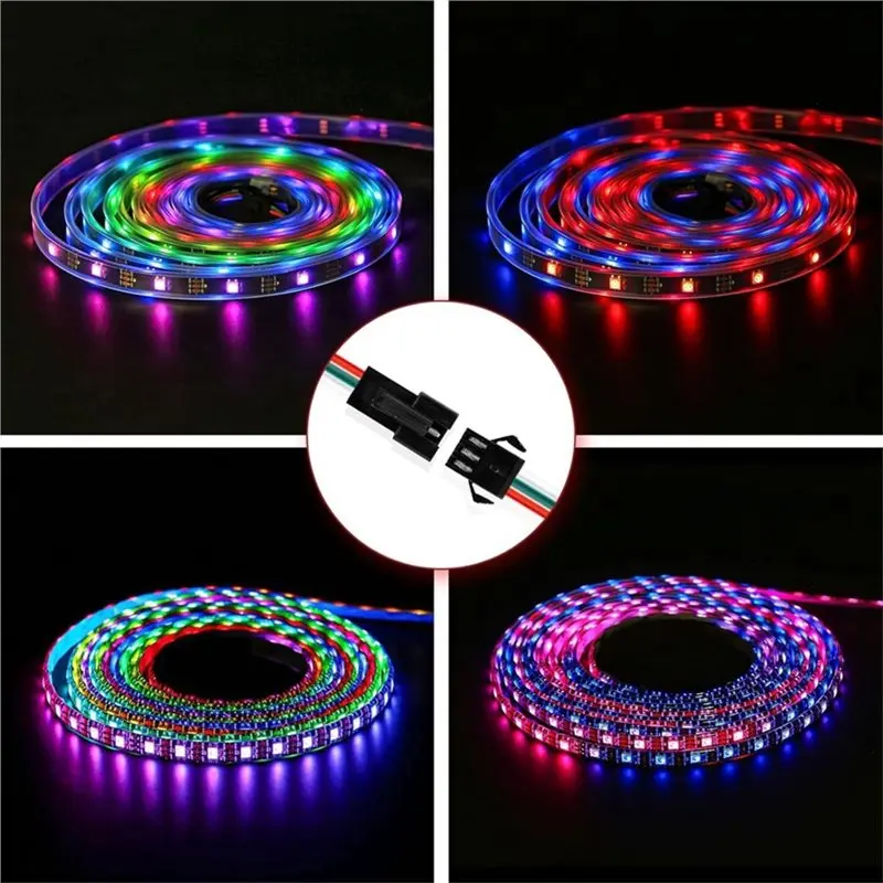 PORK-JST SM 3 Pin 30 Pair Male Female Connectors 15Cm 22AWG Wire For WS2812B WS2811 For WS2812 For WS2814 SK6812 LED Strip
