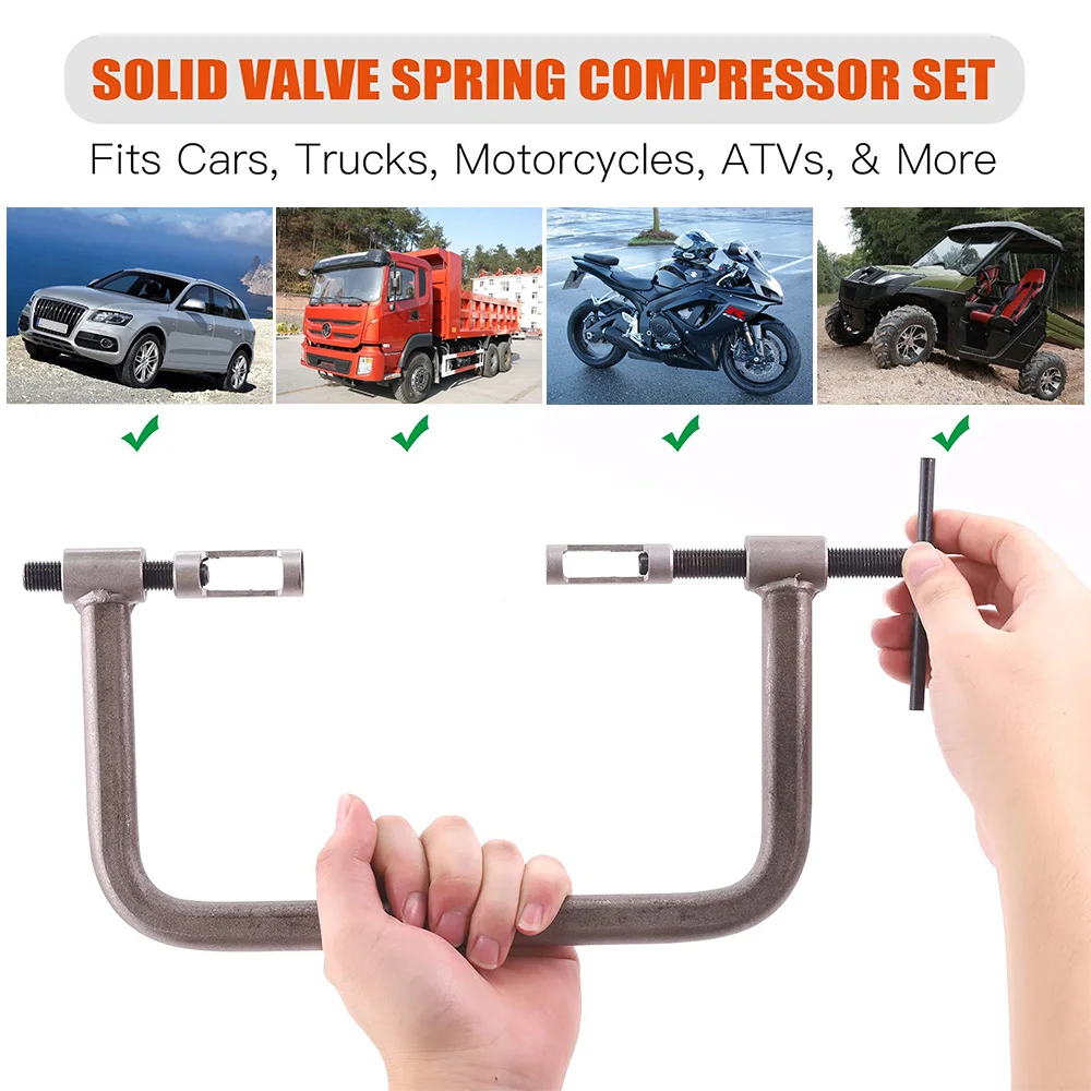 Podofo 10 قطعة صمام الربيع ضاغط المشبك مجموعة المحرك الربيع ضاغط صمام صمام الربيع ضاغط عدة #4