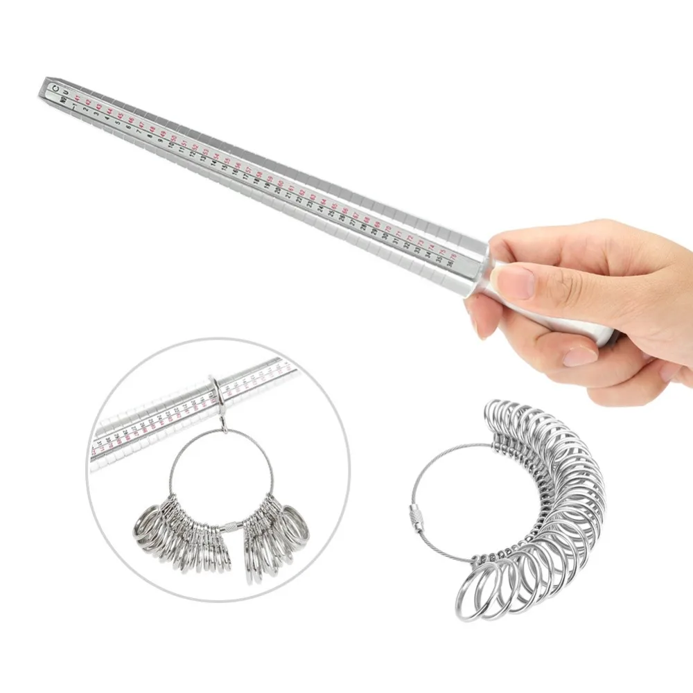 

Accurate Metal Construction Ring Mandrel Stick Dual Measurement UK Size Measurement Finger Gauge Sizer Ring Sizer Ring Sizing