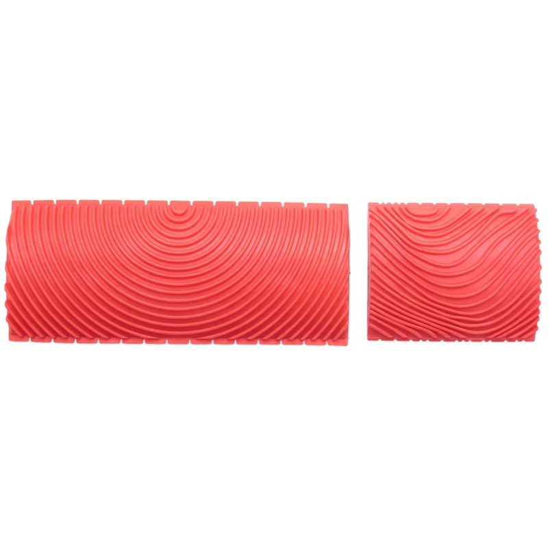 Strumenti di decorazione della parete di DIY di effetti di pittura della patina di gomma del grano della grana di legno 2pcs