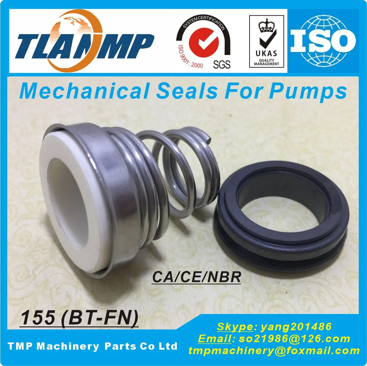 155-33 155A-33 155B-33 Mechanical Seals (Material:Carbon/Ceramic/NBR) for Circulating water pumps | AES T04/ BT-FN/ROTE-N Type 3