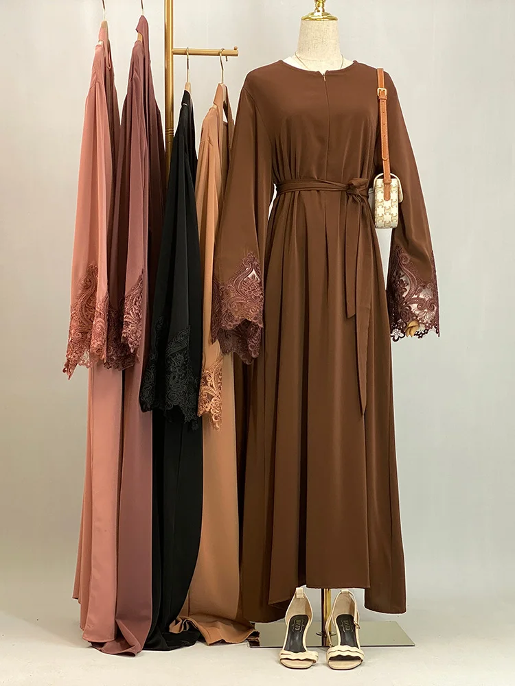 عباية إسلامية جديدة فستان سهرة طويل للنساء في دبي قفطان مغربي للأم بسحاب أمامي تصميم Nida فستان نسائي فساتين تركية