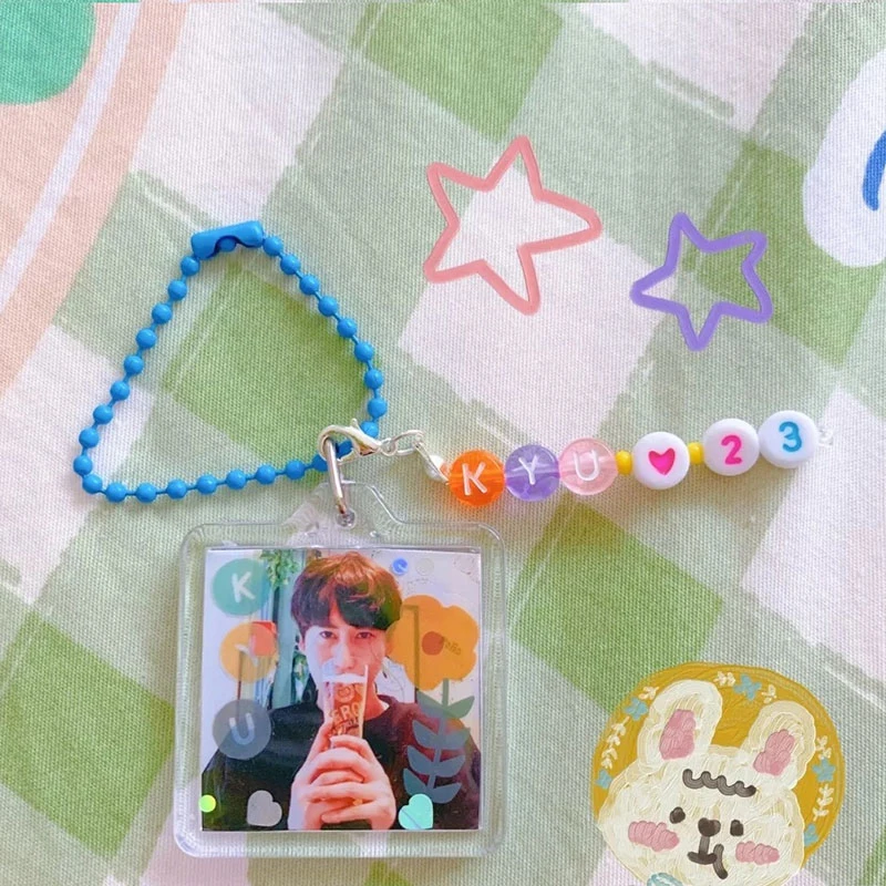 Blank Photo Frame Keychain Transparent Acrylic Mini Picture Frame Keyring Insert Photo Pendant DIY Couple Anniversary Gifts