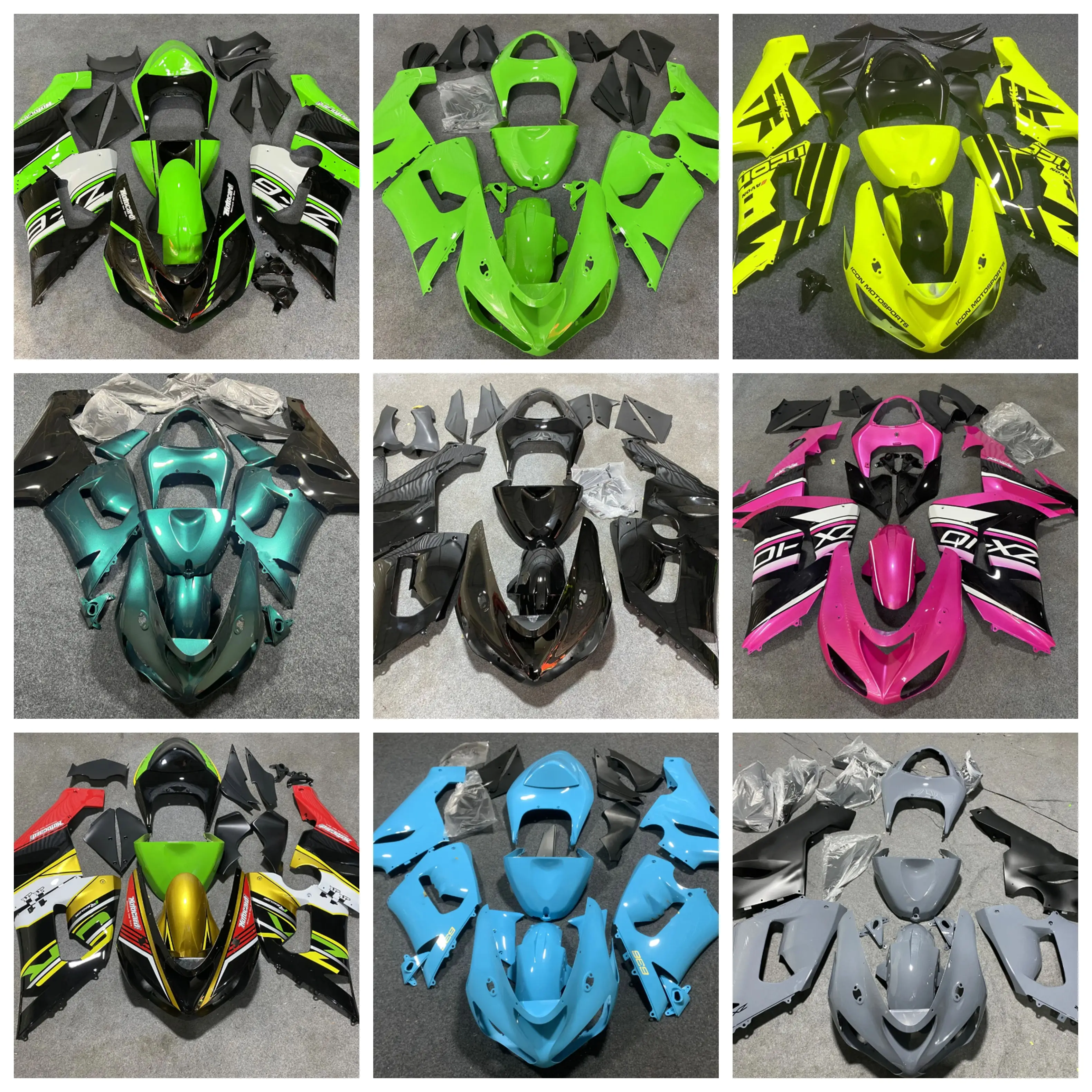 Suitable for Kawasaki ZX-6R 636 2005 2006 motorcycle modification, the complete set of fairing housing can be customized