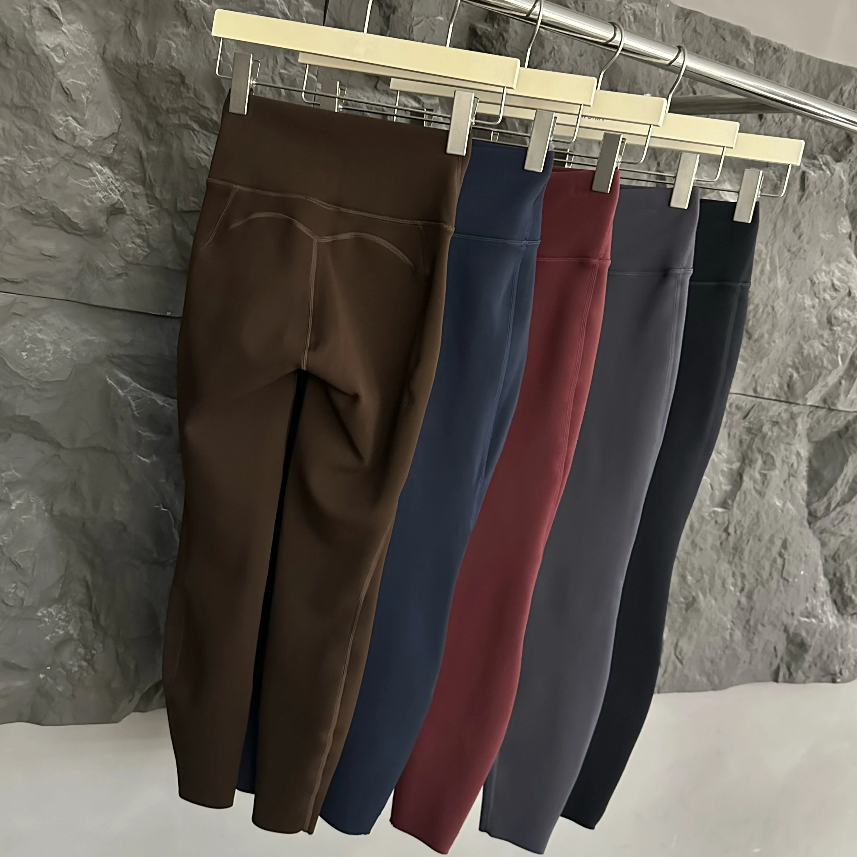 المرأة عالية الخصر Fce اصطف اليوغا السراويل الدافئة البطن التحكم بعقب رفع السراويل الطويلة عارضة الشتاء بوت سليم صالح السراويل